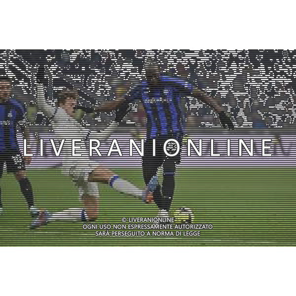 Giorgio Scalvini (Atalanta) e Romelu Lukaku (Inter) Inter vs Atalanta Milano 31-01-2023 Stadio Giuseppe Meazza San Siro Coppa Italia Frecciarossa - quarti di finale foto Roberto Garavaglia/ag. Aldo Liverani sas / AGENZIA ALDO LIVERANI SAS