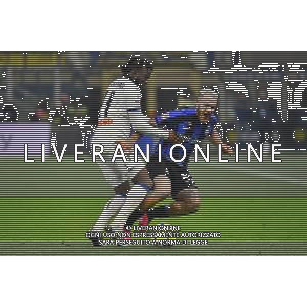 Ademola Lookman (Atalanta) e Federico Dimarco (Inter) Inter vs Atalanta Milano 31-01-2023 Stadio Giuseppe Meazza San Siro Coppa Italia Frecciarossa - quarti di finale foto Roberto Garavaglia/ag. Aldo Liverani sas / AGENZIA ALDO LIVERANI SAS