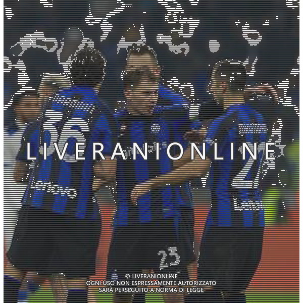 esultanza finale matteo darmian e nicolo\' barella - INTER vs ATALANTA Coppa Italia Frecciarossa - quarti di finale 31-01-2023 ©PAOLO GIAMPIETRI / AGENZIA ALDO LIVERANI SAS