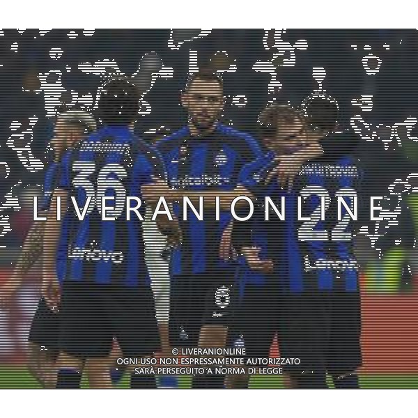 esultanza finale matteo darmian e nicolo\' barella - INTER vs ATALANTA Coppa Italia Frecciarossa - quarti di finale 31-01-2023 ©PAOLO GIAMPIETRI / AGENZIA ALDO LIVERANI SAS