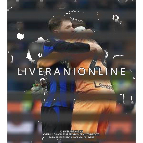 Esultanza finale nicolo\' barella e andre\' onana - INTER vs ATALANTA Coppa Italia Frecciarossa - quarti di finale 31-01-2023 ©PAOLO GIAMPIETRI / AGENZIA ALDO LIVERANI SAS