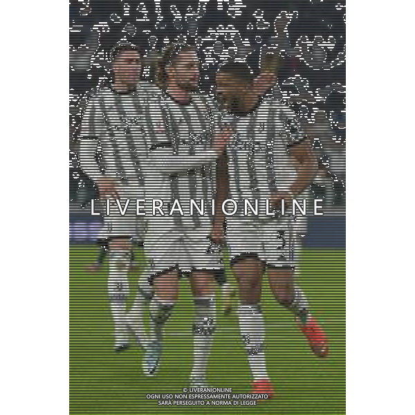 TVMV-Torino 02.02.2023 Allianz Stadium © Manuela Viganti/Agenzia Aldo Liverani Juventus vs Lazio Coppa Italia Frecciarossa 2022/2023 Quarti di Finale Nella foto: esultanza juventus dopo il gol di gleison bremer ©Viganti/ AGENZIA ALDO LIVERANI SAS