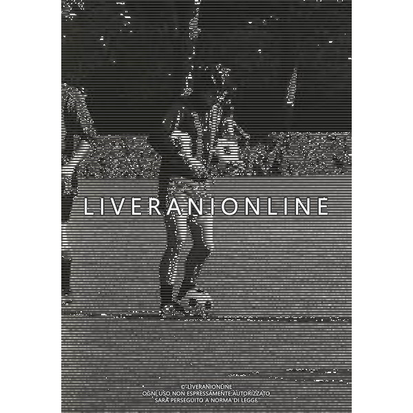 1980-1981 MILANELLO-ALLENAMENTO MILAN NELLA FOTO MASSIMO GIACOMINI ALLENATORE MILAN AG ALDO LIVERANI SAS 