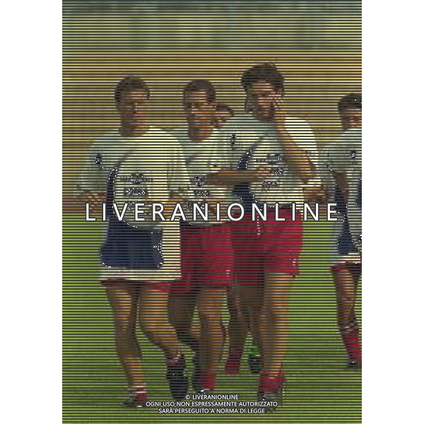 1999 PIACENZA ALLENAMENTO PIACENZA CALCIO NELLA FOTO ALESSANDRO MAZZOLA-RENATO BUSO E GIOVANNI STROPPA AG ALDO LIVERANI SAS