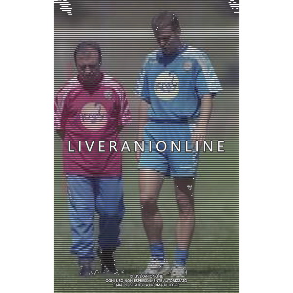 1997-1998 ALLENAMENTO UDINESE CALCIO NELLA FOTO ALBERTO ZACCHERONI CON OLIVER BIERHOFF AG ALDO LIVERANI SAS 