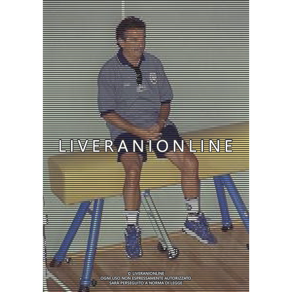 1997 VIGO DI FASSA RITIRO ATALANTA CALCIO NELLA FOTO EMILIANO MONDONICO ALLENATORE CESENA CALCIO AG ALDO LIVERANI SAS