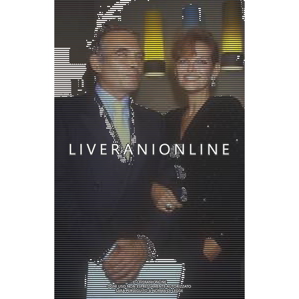 RETROSPETTIVA CLAUDIA CARDINALE ATTRICE NELLA FOTO CON IL MARITO PASQUALE SQUITIERI A MILANO IL 4 NOVEMBRE 1986 ARCHIVIO AG ALDO LIVERANI SAS