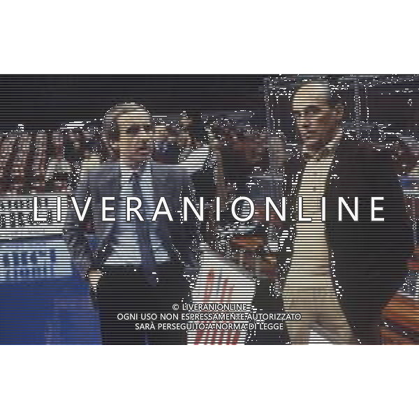 RETROSPETTIVA DAN PETERSON ALLENATORE BASKET NELLA FOTO DAN PETERSON ALLENATORE BILLY MILANO NELL\'ANNO 1979 CON NIKOLIC AZA AG ALDO LIVERANI SAS 