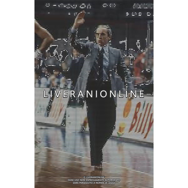 RETROSPETTIVA DAN PETERSON ALLENATORE BASKET NELLA FOTO DAN PETERSON ALLENATORE BILLY MILANO NELL\'ANNO 1982 AG ALDO LIVERANI SAS 