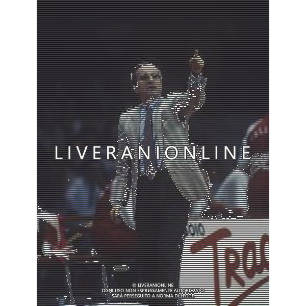 RETROSPETTIVA DAN PETERSON ALLENATORE BASKET NELLA FOTO DAN PETERSON ALLENATORE NELL\'ANNO 1986-1987  AG ALDO LIVERANI SAS  