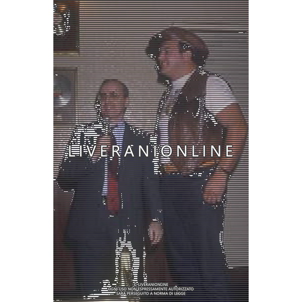 RETROSPETTIVA DAN PETERSON ALLENATORE BASKET NELLA FOTO DAN PETERSON CON OUT BACK JACK NELL\'ANNO 1987A MILANO PRESENZIA A UNA PRESENTAZIONE DI WRESTLING AG ALDO LIVERANI SAS