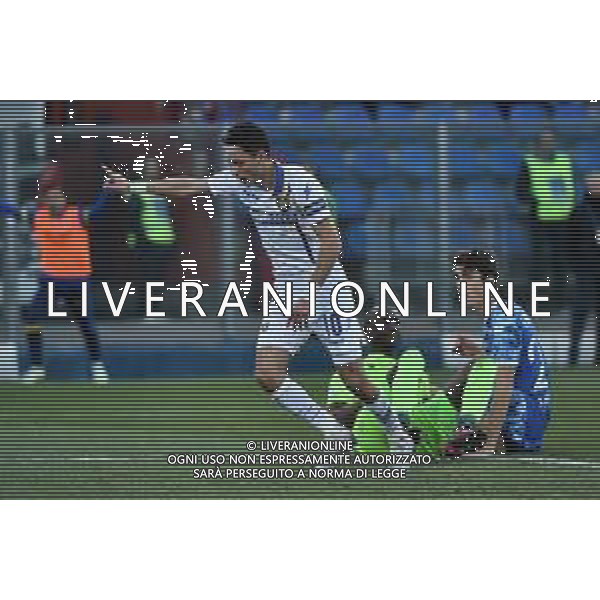 TVRG Giuseppe Caso (Frosinone) esulta dopo il gol del 2 a 0 Como vs Frosinone Como 04-02-2023 Stadio Giuseppe Sinigaglia Campionato Serie BKT - 23a giornata foto Roberto Garavaglia/ag. Aldo Liverani sas / AGENZIA ALDO LIVERANI SAS
