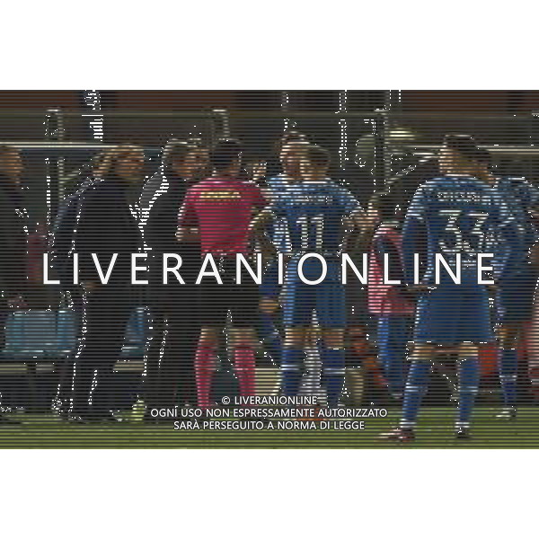 TVRG la temporanea sospensione del gioco per permettere i soccorsi ad un tifoso del Como Como vs Frosinone Como 04-02-2023 Stadio Giuseppe Sinigaglia Campionato Serie BKT - 23a giornata foto Roberto Garavaglia/ag. Aldo Liverani sas / AGENZIA ALDO LIVERANI SAS