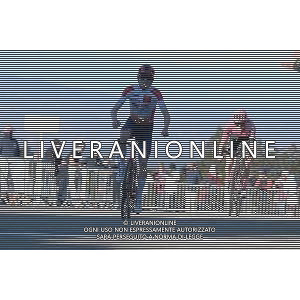 04-02-2023 Etoile De Besseges; Tappa 04 Saint Christol Lez Ales - Le Mont Bouquet; 2023, Trek - Segafredo; 2023, Ef Education - Easypost; Skjelmose Jensen, Mattias; Powless, Neilson; Le Mont Bouquet; © SIROTTI / AGENZIA ALDO LIVERANI SAS