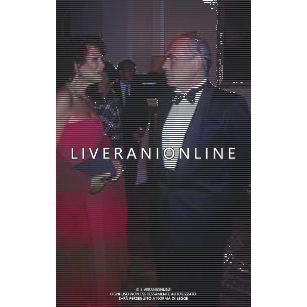 ARCHIVIO GIOVANNI LIVERANI RETROSPETTIVA CLAUDIA CARDINALE ATTRICE NELLA FOTO CON IL MARITO PASQUALE SQUITIERI NELL\'ANNO 1989 AG ALDO LIVERANI SAS