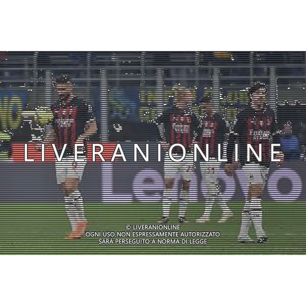 delusione Milan dopo il gol subito - OLIVIER GIROUD E SANDRO TONALI Inter vs Milan Milano 05-02-2023 Stadio Giuseppe Meazza - San Siro Campionato Serie A TIM - 21a giornata foto Roberto Garavaglia/ag. Aldo Liverani sas / AGENZIA ALDO LIVERANI SAS