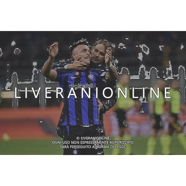 esultanza finale Lautaro Martinez (Inter) e Simone Inzaghi allenatore Inter Inter vs Milan Milano 05-02-2023 Stadio Giuseppe Meazza - San Siro Campionato Serie A TIM - 21a giornata foto Roberto Garavaglia/ag. Aldo Liverani sas / AGENZIA ALDO LIVERANI SAS