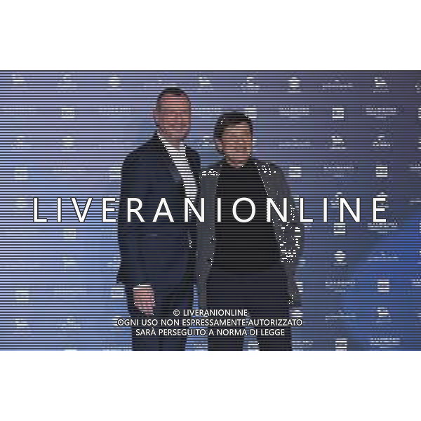 Amadeus e Gianni Morandi Sanremo 2023 73mo Festival della Canzone Italiana Photocall del 7 febbraio Casino’ Municipale - Sanremo (IM) 07-02-2023 foto Roberto Garavaglia/ag. Aldo Liverani sas / AGENZIA ALDO LIVERANI SAS