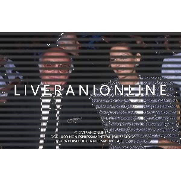 RETROSPETTIVA CLAUDIA CARDINALE ATTRICE NELLA FOTO CON IL REGISTA FRANCESCO ROSI AL PREMIO \'VIA CONDOTTI\' A ROMA GIUGNO 1986 AG ALDO LIVERANI SAS