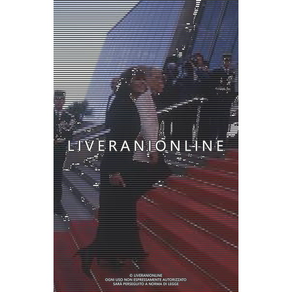 RETROSPETTIVA CLAUDIA CARDINALE ATTRICE NELLA FOTO CON IL MARITO PASQUALE SQUITIERI AL FESTIVAL DI CANNES NEL 1987 AG ALDO LIVERANI SAS