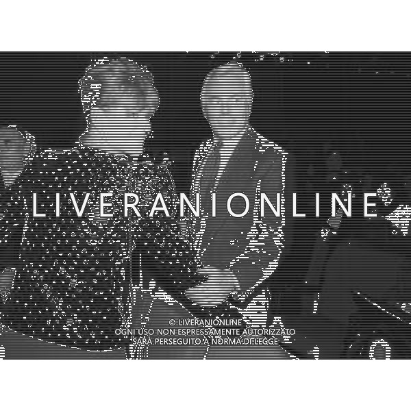 RETROSPETTIVA CLAUDIA CARDINALE ATTRICE NELLA FOTO CON LO STILISTA GIORGIO ARMANI NEL 1986 AG ALDO LIVERANI SAS