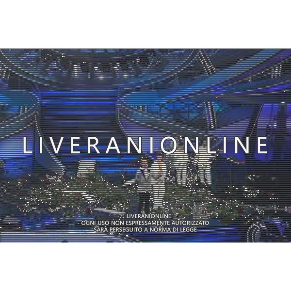 il palco dopo l\'esibizione di Blanco Sanremo 2023 73mo Festival della Canzone Italiana - Prima Serata Teatro Ariston - Sanremo (IM) 07-02-2023 foto Roberto Garavaglia/ag. Aldo Liverani sas / AGENZIA ALDO LIVERANI SAS