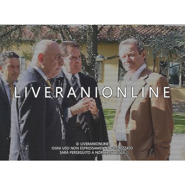 Coverciano 10/11/2005 Raduno della nazionale italiana di calcio nella foto Maurizio Zamparini, Adriano Galliani e Macalli Mario ph gianni nucci/agenzia aldo liverani