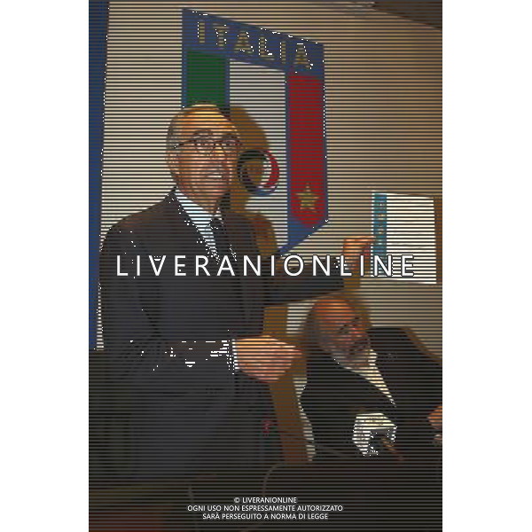 Coverciano 10/11/2005 Raduno della nazionale italiana di calcio nella foto Franco Carraro ph gianni nucci/agenzia aldo liverani