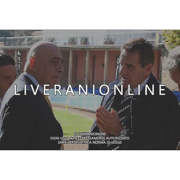 Coverciano 10/11/2005 Raduno della nazionale italiana di calcio nella foto macalli mario e galliani adriano ph gianni nucci/agenzia aldo liverani