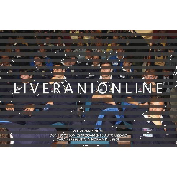 Coverciano 10/11/2005 Raduno della nazionale italiana di calcio nella foto christian vieri e alessandro del piero con i compagni ph gianni nucci/agenzia aldo liverani