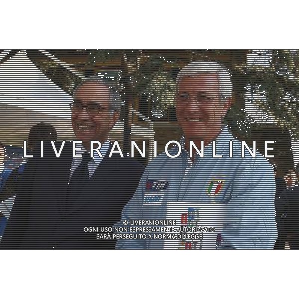Coverciano 10/11/2005 Raduno della nazionale italiana di calcio nella foto marcello lippi e franco carraro ph gianni nucci/agenzia aldo liverani