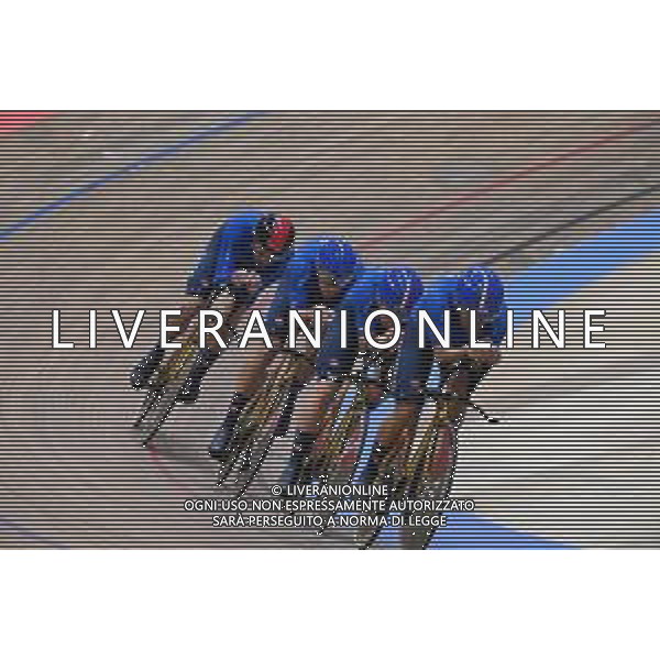 08-02-2023 European Championships Elite Track; Giornata 01; 2023, Italia; Consonni, Simone; Ganna Filippo; Lamon, Francesco; Milan, Jonathan; Grenchen; ©SIROTTI / AGENZIA ALDO LIVERANI SAS