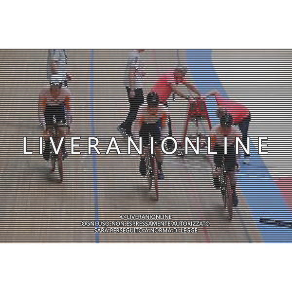 08-02-2023 European Championships Elite Track; Giornata 01; 2023, Olanda; Carlin, Jack; Fielding, Alistair; Hoogland, Jeffrey; Lavreysen, Harrie; Van Den Berg, Roy; Grenchen; ©SIROTTI / AGENZIA ALDO LIVERANI SAS