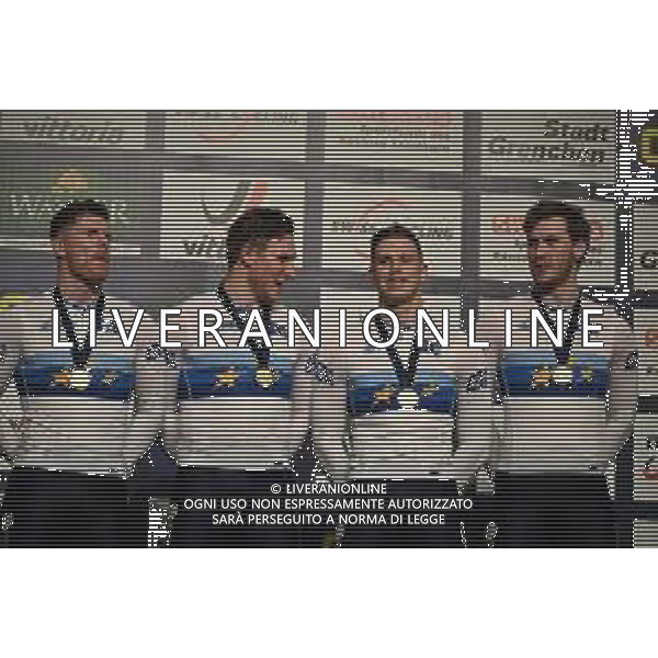 08-02-2023 European Championships Elite Track; Giornata 01; 2023, Olanda; Carlin, Jack; Fielding, Alistair; Hoogland, Jeffrey; Lavreysen, Harrie; Van Den Berg, Roy; Van Loon, Tijmen; Grenchen; ©SIROTTI / AGENZIA ALDO LIVERANI SAS