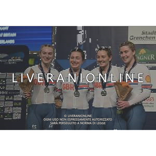 08-02-2023 European Championships Elite Women Track; Giornata 01; 2023, Great Britain; Bell, Lauren; Finucane, Emma; Marchant, Katy; Capewell, Sophie; Grenchen; ©SIROTTI / AGENZIA ALDO LIVERANI SAS