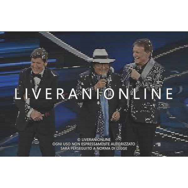 da SX Gianni Morandi, Al Bano e Massimo Ranieri Sanremo 2023 73mo Festival della Canzone Italiana - Seconda Serata Teatro Ariston - Sanremo (IM) 08-02-2023 foto Roberto Garavaglia/ag. Aldo Liverani sas / AGENZIA ALDO LIVERANI SAS