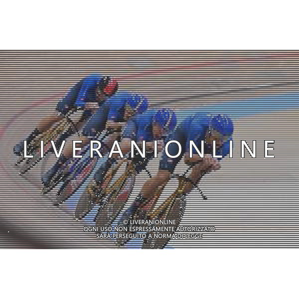 09-02-2023 European Championships Elite Track; Giornata 02; 2023, Italia; Consonni, Simone; Ganna, Filippo; Moro, Mnanlio; Milan, Jonathan; Grenchen; ©SIROTTI / AGENZIA ALDO LIVERANI SAS
