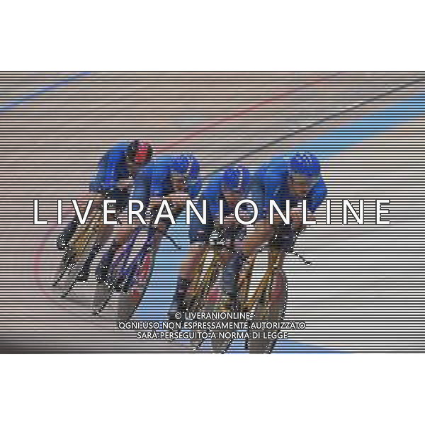 09-02-2023 European Championships Elite Track; Giornata 02; 2023, Italia; Consonni, Simone; Ganna, Filippo; Moro, Mnanlio; Milan, Jonathan; Grenchen; ©SIROTTI / AGENZIA ALDO LIVERANI SAS