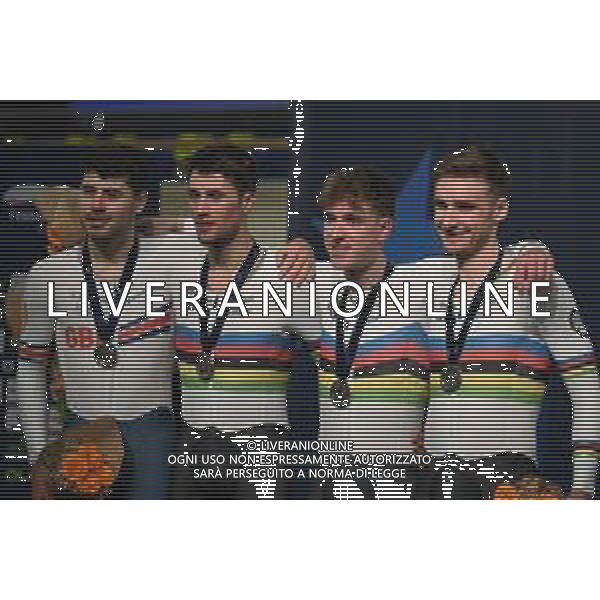 09-02-2023 European Championships Elite Track; Giornata 02; 2023, Great Britain; Rentin; Lafargue, Quentin; Bigham, Daniel; Tanfiled, Charlie; Vernon, Ethan; Wood, Oliver; Grenchen; ©SIROTTI / AGENZIA ALDO LIVERANI SAS