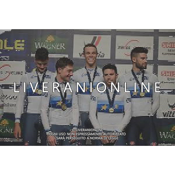 09-02-2023 European Championships Elite Track; Giornata 02; 2023, Italia; Ganna, Filippo; Lamon, Francesco; Milan, Jonathan; Moro, Manlio; Consonni, Simone; Grenchen; ©SIROTTI / AGENZIA ALDO LIVERANI SAS