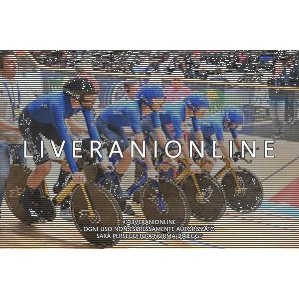 09-02-2023 European Championships Elite Track; Giornata 02; 2023, Italia; Ganna, Filippo; Lamon, Francesco; Milan, Jonathan; Moro, Manlio; Grenchen; ©SIROTTI / AGENZIA ALDO LIVERANI SAS