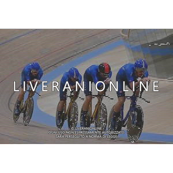 09-02-2023 European Championships Elite Track; Giornata 02; 2023, Italia; Ganna, Filippo; Lamon, Francesco; Milan, Jonathan; Moro, Manlio; Grenchen; ©SIROTTI / AGENZIA ALDO LIVERANI SAS