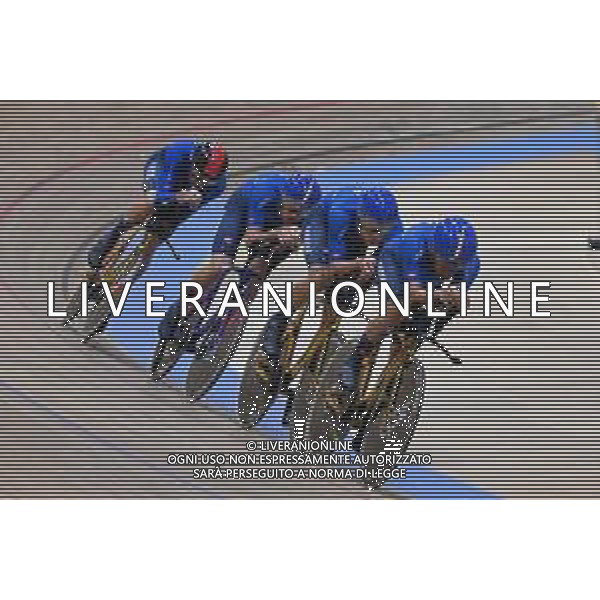 09-02-2023 European Championships Elite Track; Giornata 02; 2023, Italia; Ganna, Filippo; Lamon, Francesco; Milan, Jonathan; Moro, Manlio; Grenchen; ©SIROTTI / AGENZIA ALDO LIVERANI SAS