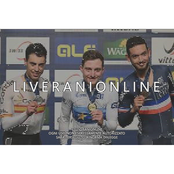 09-02-2023 European Championships Elite Track; Giornata 02; 2023, Italia; 2023, Spain; 2023, France; Consonni, Simone; Torres Barcelo, Albert; Grondin, Donavan; Grenchen; ©SIROTTI / AGENZIA ALDO LIVERANI SAS