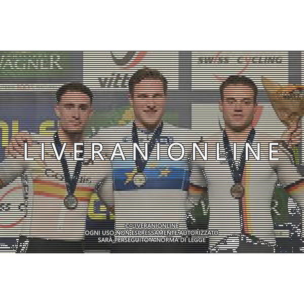 09-02-2023 European Championships Elite Track; Giornata 02; 2023, Olanda; 2023, Spain; 2023, Germany; Hoogland, Jeffrey; Martinez Chorro, Alejando; Dornbach, Maximilian; Grenchen; ©SIROTTI / AGENZIA ALDO LIVERANI SAS