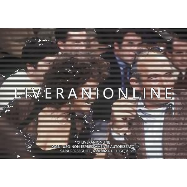 RETROSPETTIVA CLAUDIA CARDINALE ATTRICE NELLA FOTO CON IL MARITO PASQUALE SQUITIERI OSPITE DELLA TRASMISSIONE BLITZ - MILANO ANNI \'80 AG ALDO LIVERANI SAS