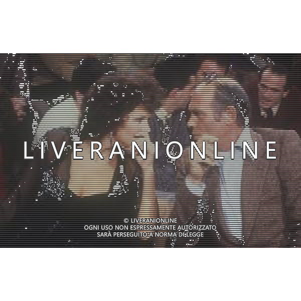 RETROSPETTIVA CLAUDIA CARDINALE ATTRICE NELLA FOTO CON IL MARITO PASQUALE SQUITIERI OSPITE DELLA TRASMISSIONE BLITZ - MILANO ANNI \'80 AG ALDO LIVERANI SAS