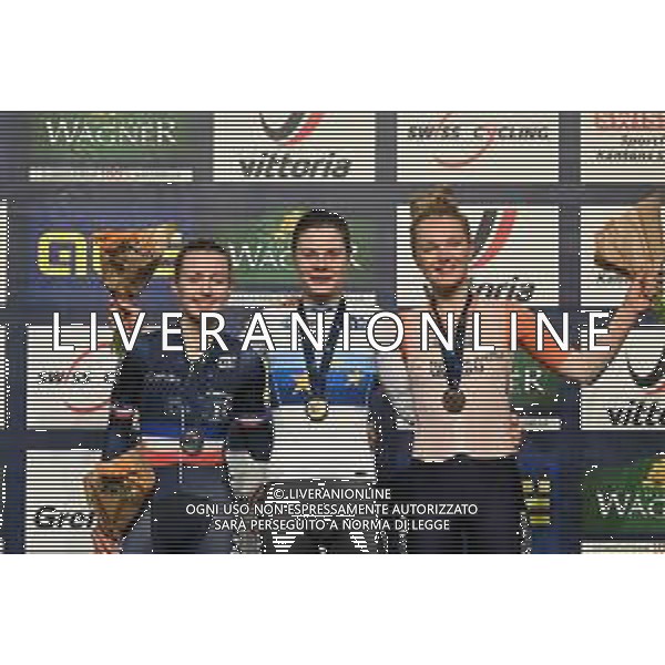 09-02-2023 European Championships Elite Women Track; Giornata 02; 2023, Belgium; 2023, France; 2023, Olanda; Kopecky, Lotte; Fortin, Valentine; Van Der Duin, Maike; Grenchen; ©SIROTTI / AGENZIA ALDO LIVERANI SAS