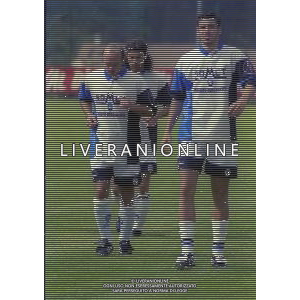 18-07-1997 MOENA -RITIRO ESTIVO PRE CAMPIONATO ATALANTA CALCIO NELLA FOTO FAUSTO ROSSINI E ROBERT ENGLARO AG ALDO LIVERANI SAS