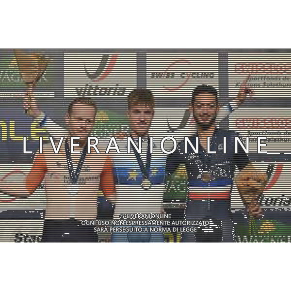 10-02-2023 European Championships Elite Track; Giornata 03; 2023, Great Britain; 2023, Olanda; 2023, France; Wood, Oliver; Eeffting, Roy; Grondin, Donavan; Grenchen; ©SIROTTI / AGENZIA ALDO LIVERANI SAS